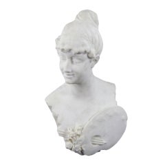 A Carved Marble Bust