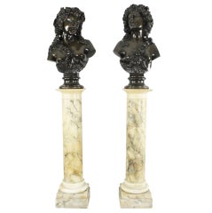 A Pair of French Bronze Busts "Summer" & "Autumn"