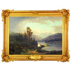 A Mountain Landscape by King Carl XV of Sweden and Norway