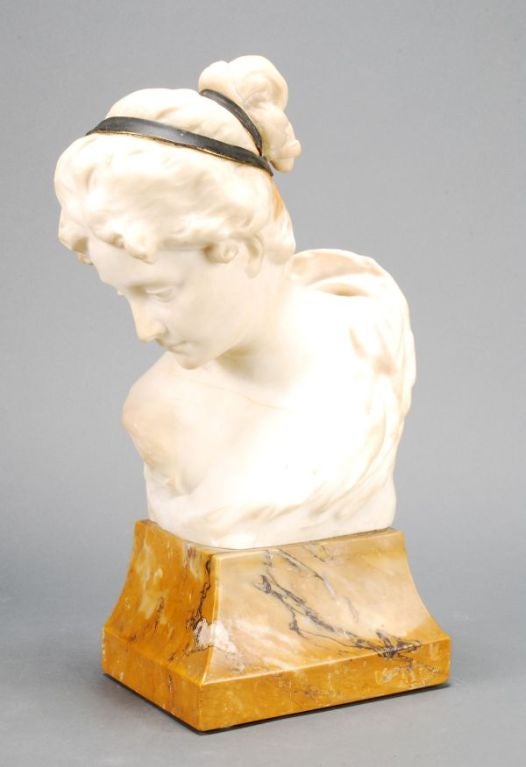 An Italian Sculpted Alabaster Bust