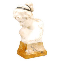 An Italian Sculpted Alabaster Bust