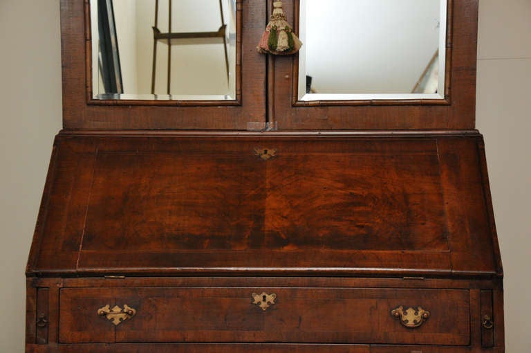 British Geroge III Style Mahagony Secretary Bookcase, early 20 century.  For Sale