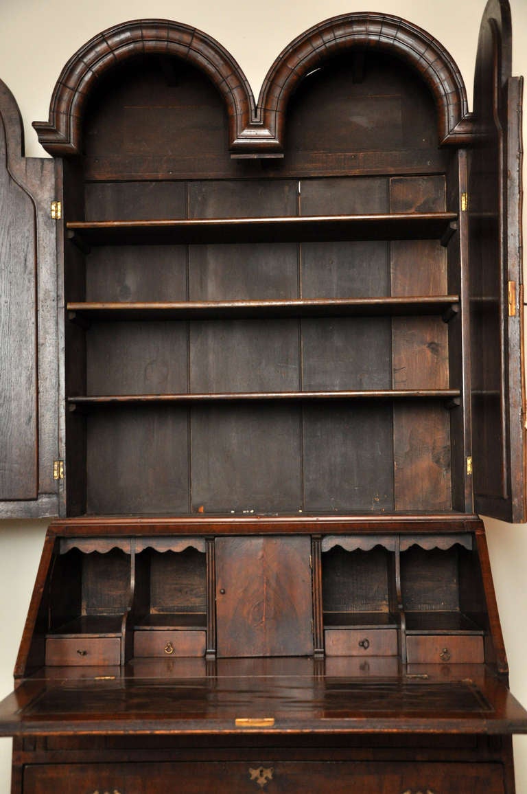 20th Century Geroge III Style Mahagony Secretary Bookcase, early 20 century.  For Sale