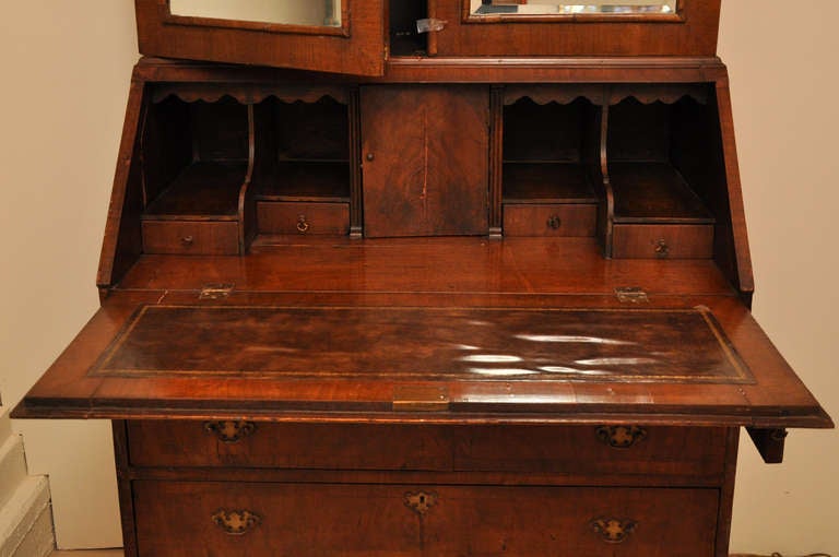 Glass Geroge III Style Mahagony Secretary Bookcase, early 20 century.  For Sale