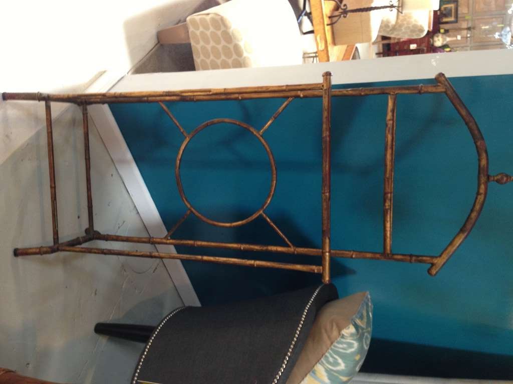 Faux Bamboo Gilt Metal Valet Mid 20th Century