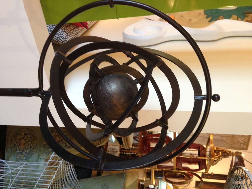 Patinated Metal Orrery , late 20th century.