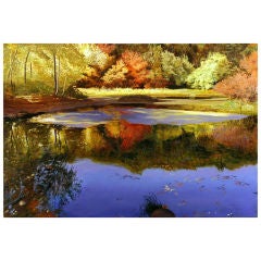 Oil painting by Art Chartow, "Walden Pond II"