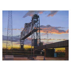 Oil painting by Art Chartow, "Steelyard Bridge"