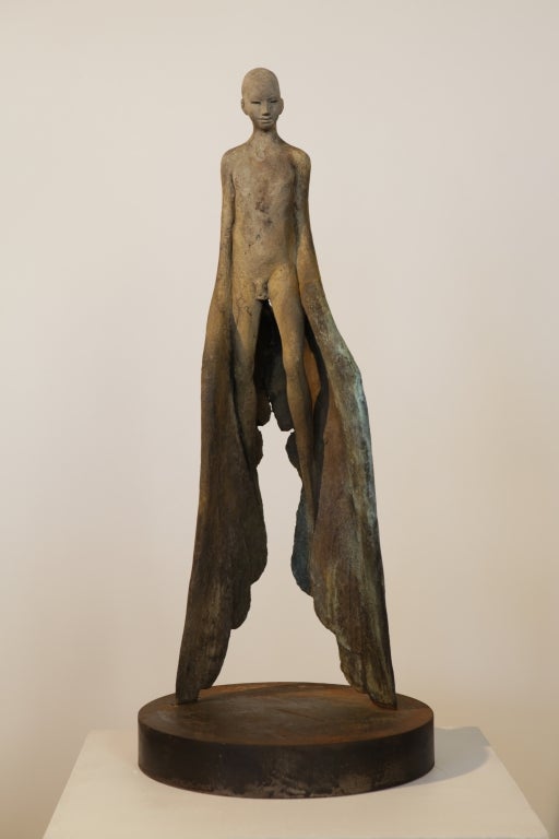 Jesus Curia Perez Bronze Sculpture, "Icaro III"