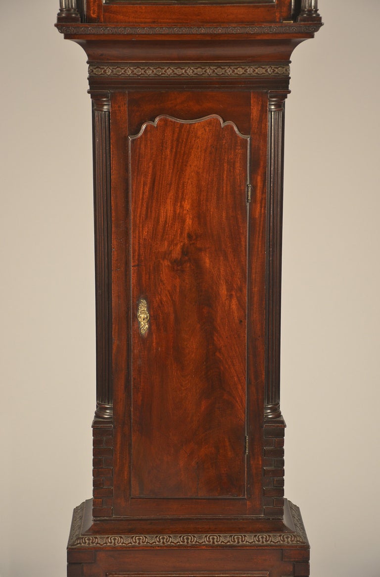 British Chippendale Tall Clock For Sale