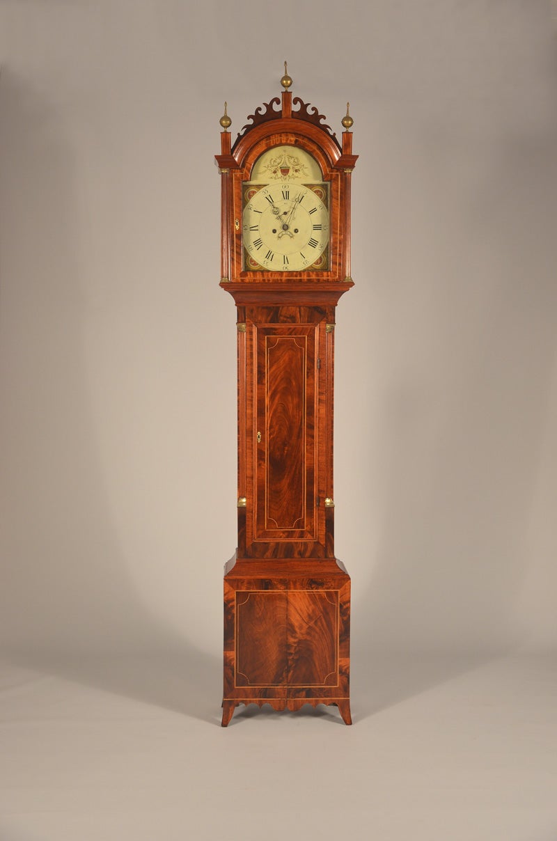 Boston Tall Clock by S. Curtis For Sale