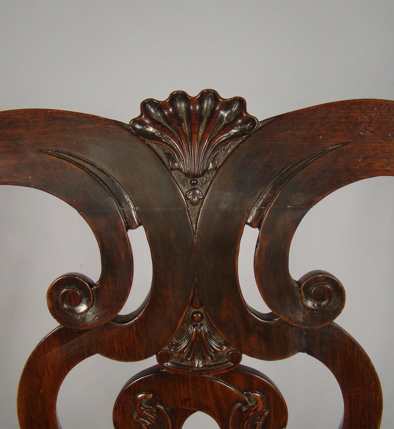 Chippendale Mahogany Arm Chair with Hairy Paw Feet 2