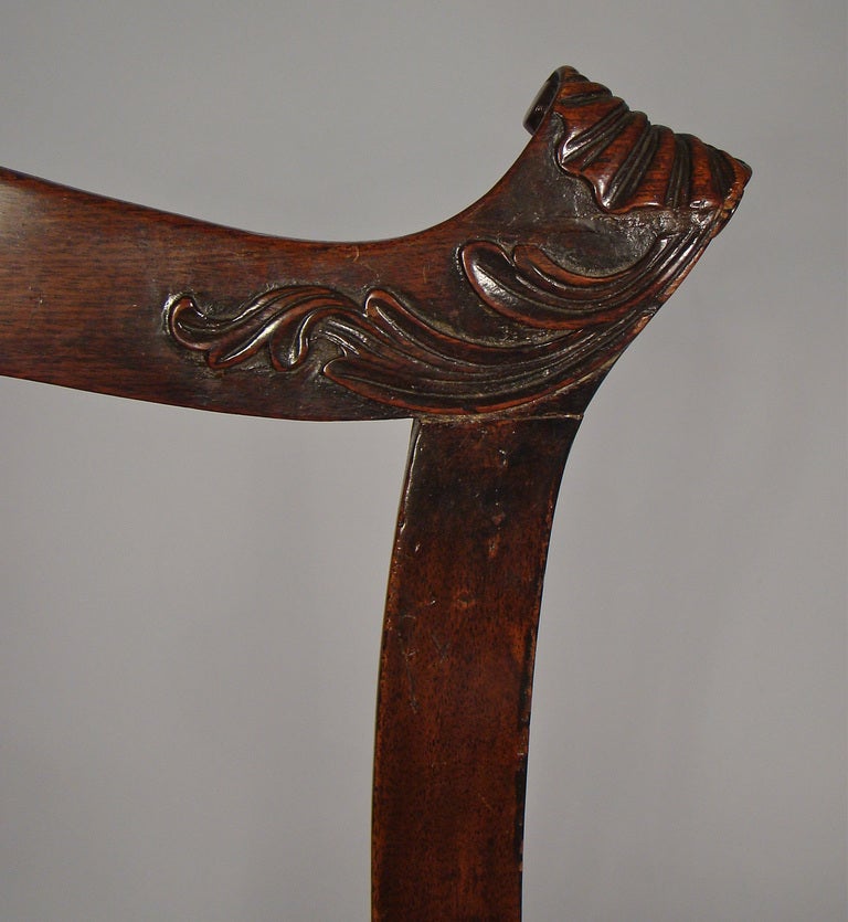 Chippendale Mahogany Arm Chair with Hairy Paw Feet 3
