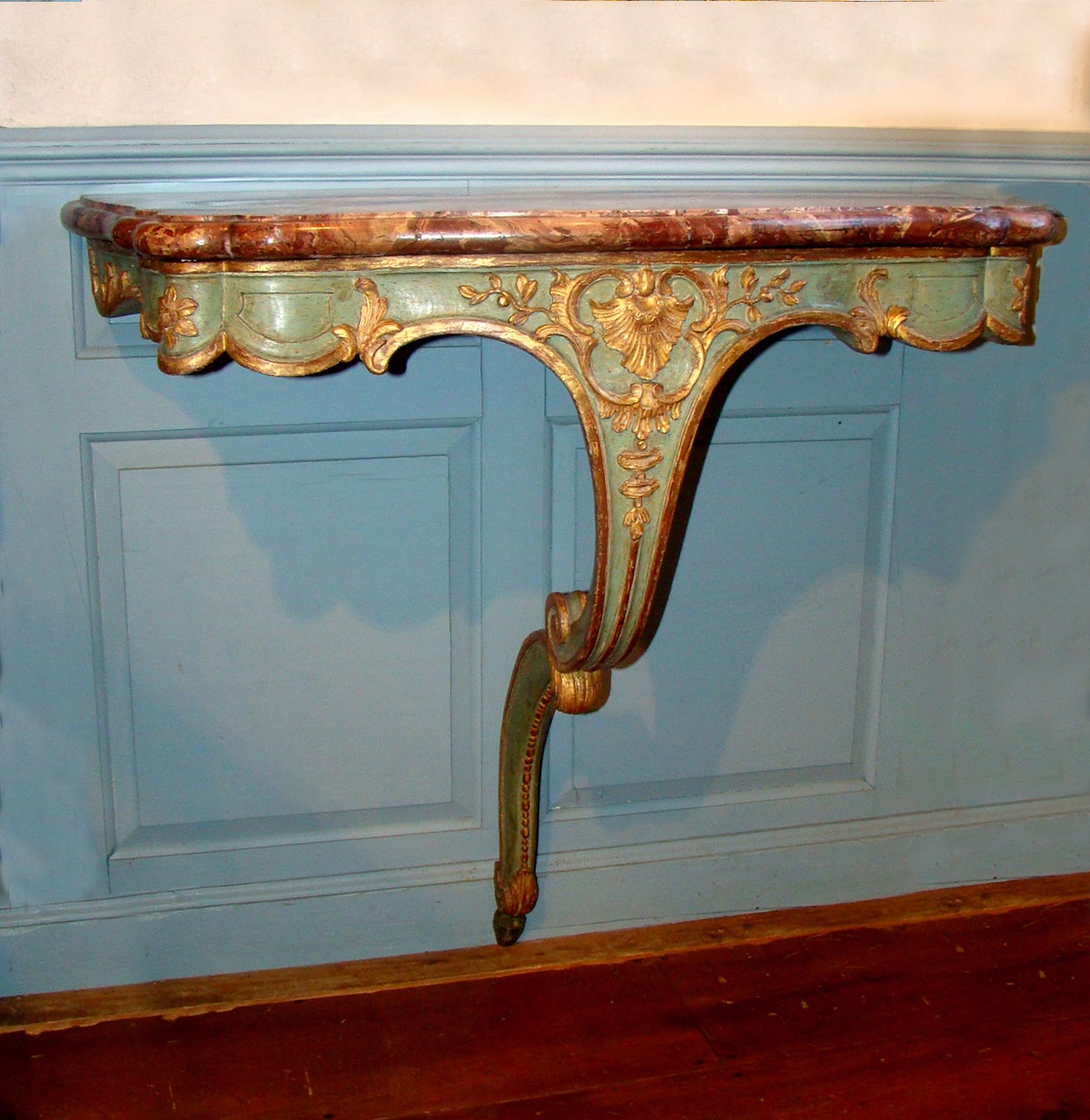 French Régence One Leg Console Table For Sale