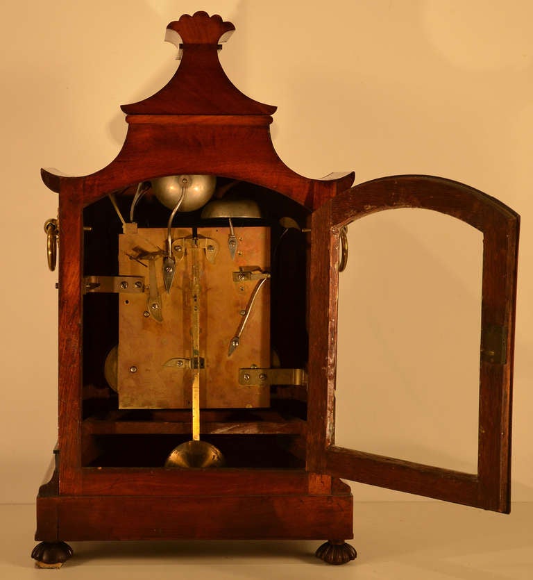 Absolutely Superb English Regency Mahogany Bracket Clock In Excellent Condition For Sale In Wells, ME