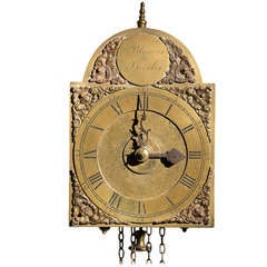 Rare English Traveling Alarm Lantern Clock