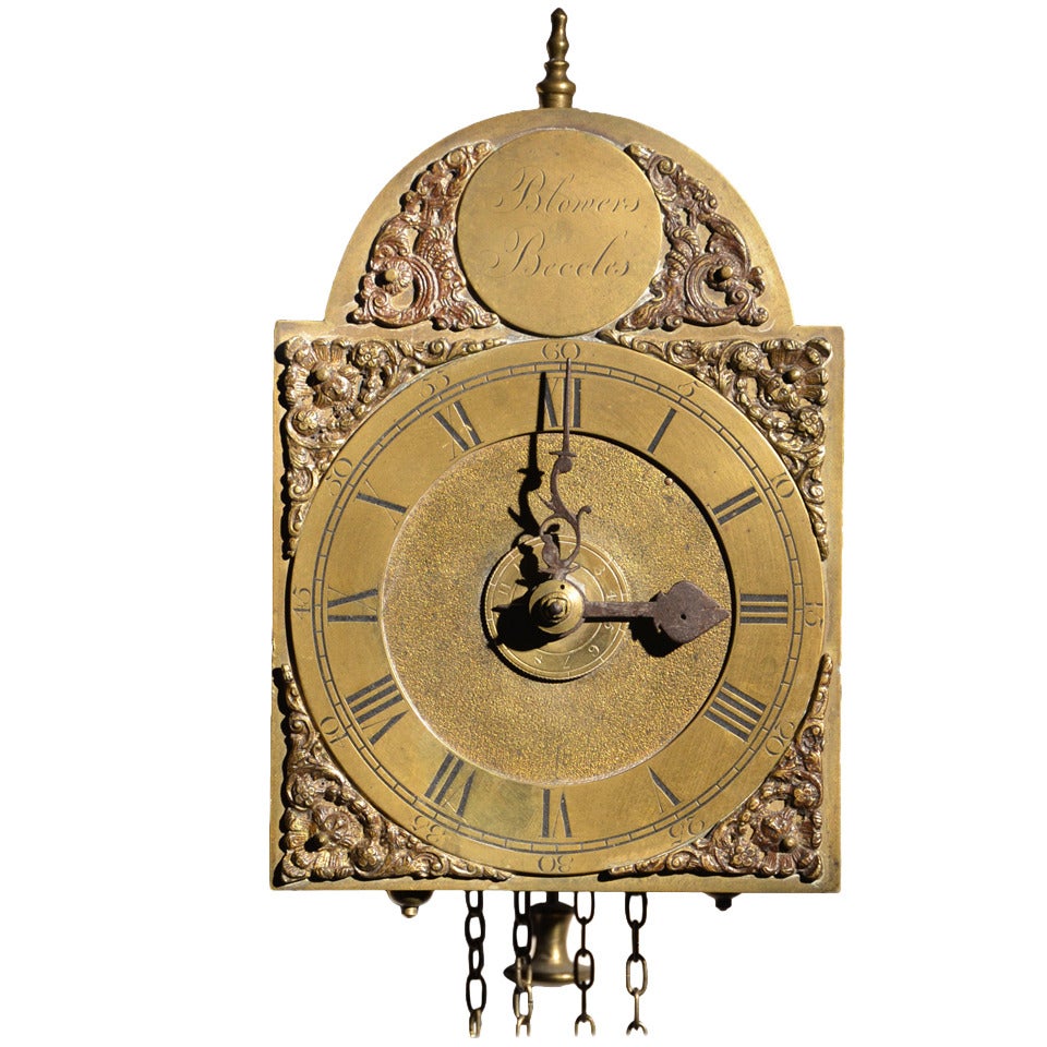 Rare English Traveling Alarm Lantern Clock For Sale