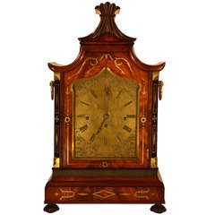 Antique Absolutely Superb English Regency Mahogany Bracket Clock