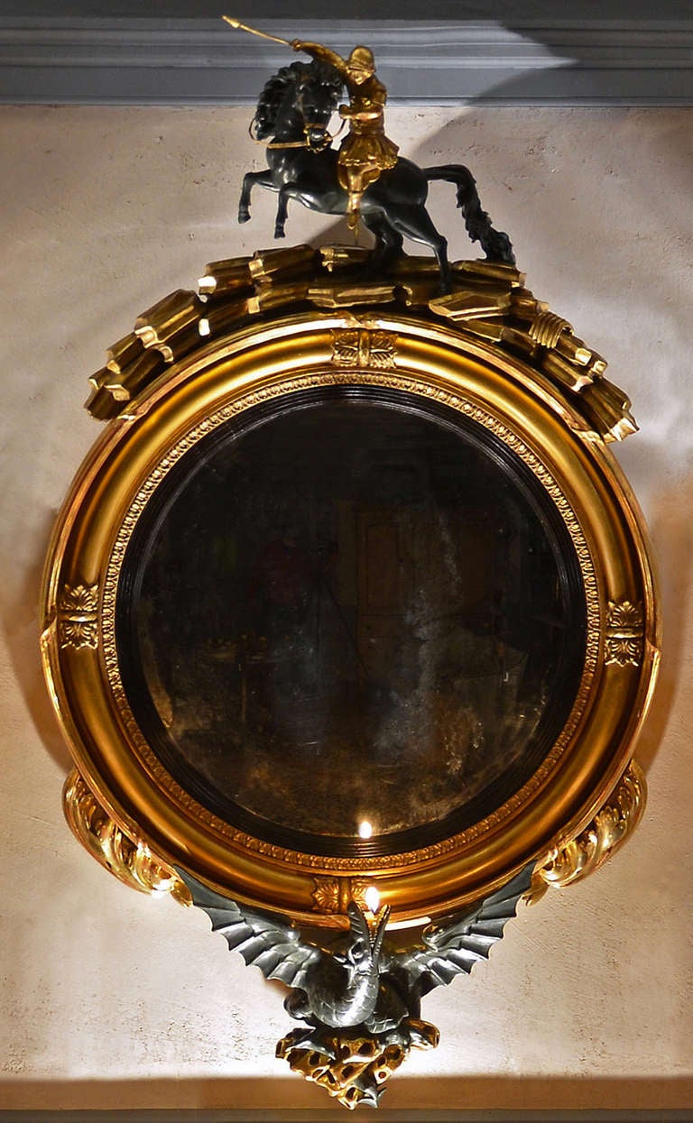 St. George and the Dragon Girandole Mirror