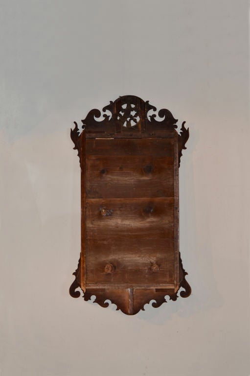 18th Century and Earlier Chippendale Mirror With Phoenix Crest For Sale
