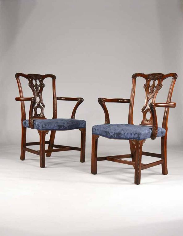 Set Of Eight Mahogany Chippendale Chairs