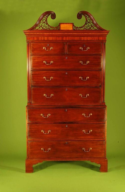 English Mahogany Chest on Chest