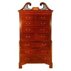 English Mahogany Chest on Chest