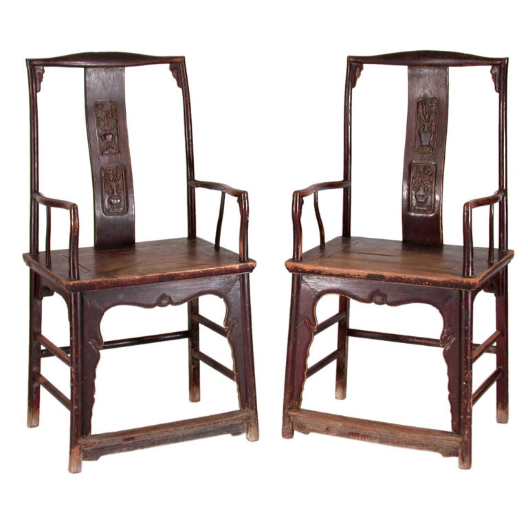 Pair of Chinese Chairs For Sale