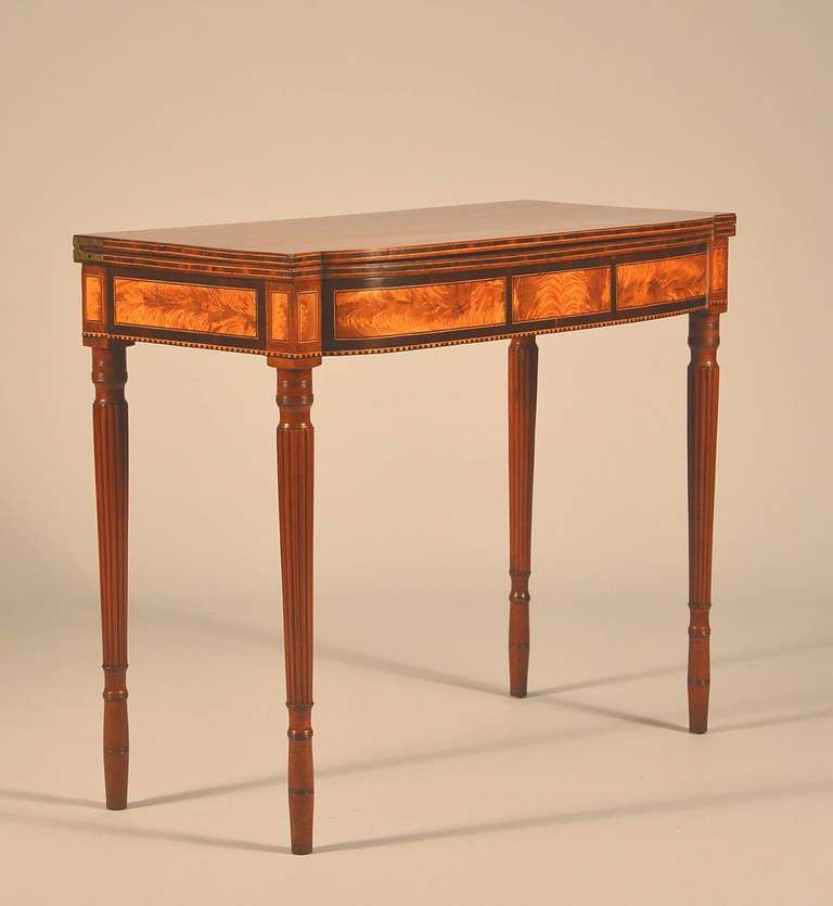 Federal Mahogany Card Table from Massachusetts, Probably Salem For Sale