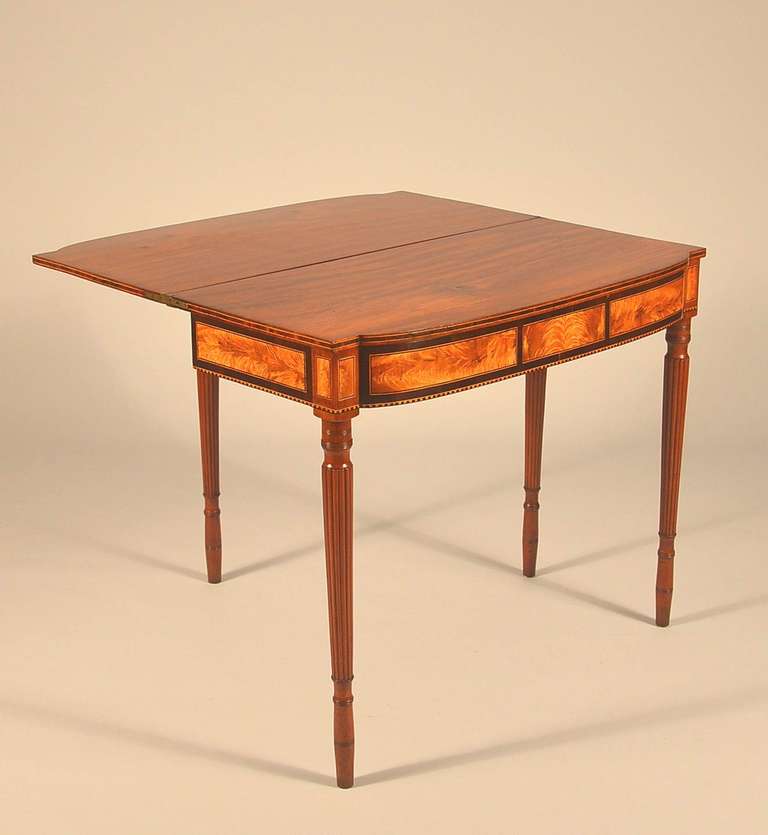 American Mahogany Card Table from Massachusetts, Probably Salem For Sale