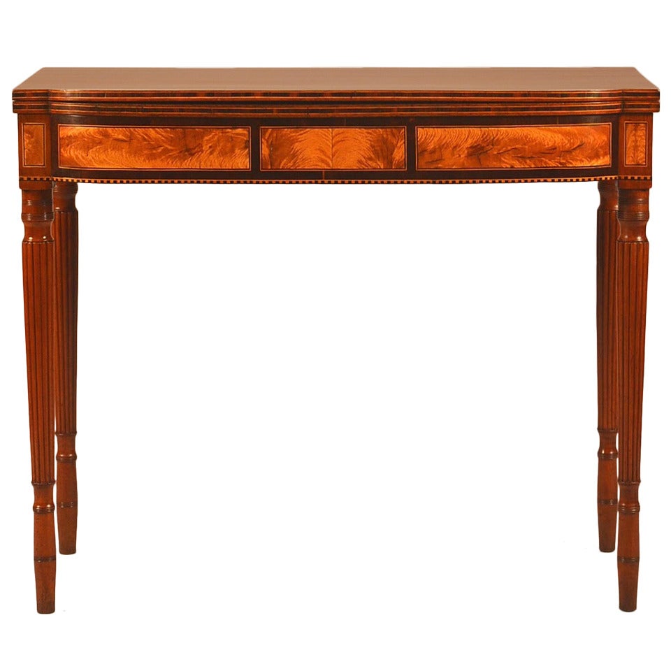 Mahogany Card Table from Massachusetts, Probably Salem For Sale