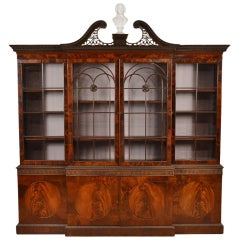Chippendale Mahogany Breakfront Bookcase 