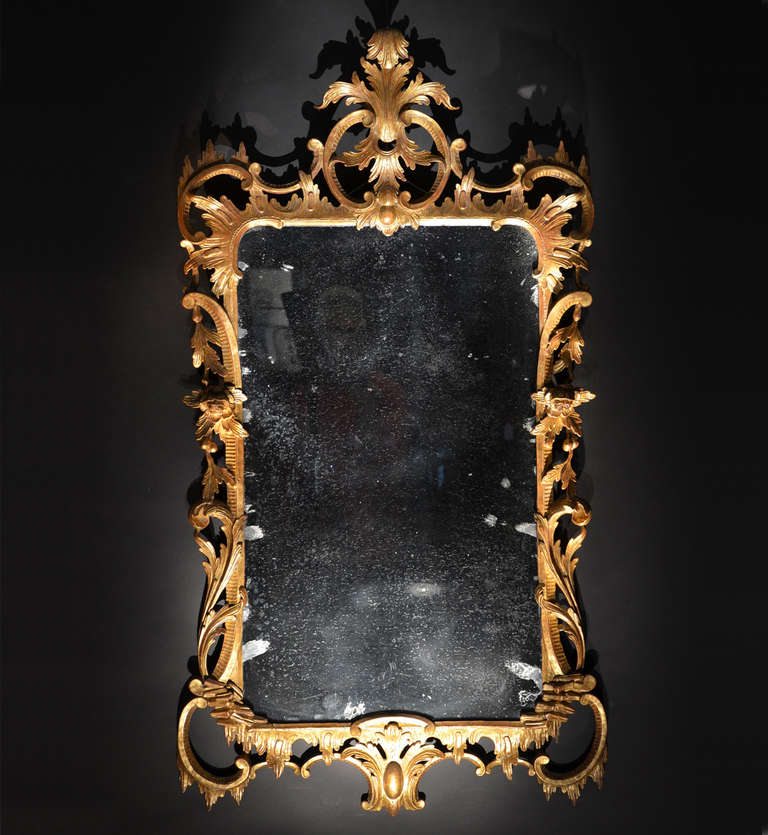 Superb George II Gilded Looking Glass
