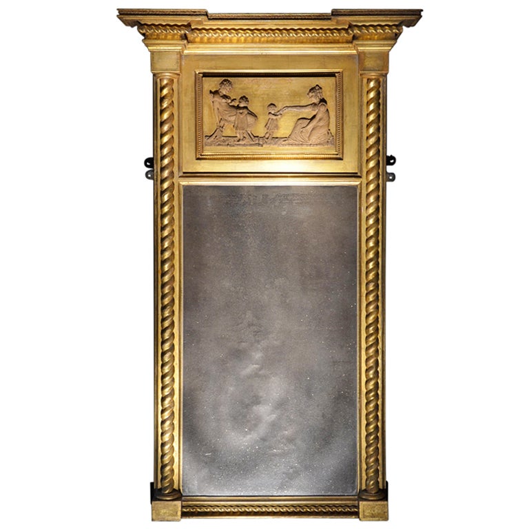 Boston Neo-classical "Composition Work" Mirror For Sale