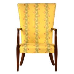 Used Mahogany Lolling Chair attributed to Lemuel Churchill