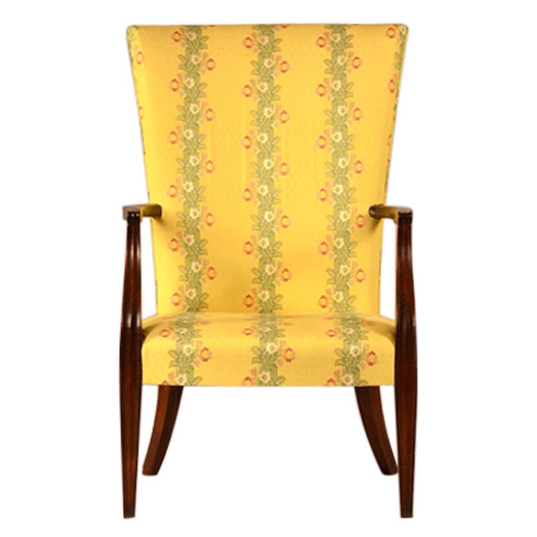 Mahogany Lolling Chair attributed to Lemuel Churchill