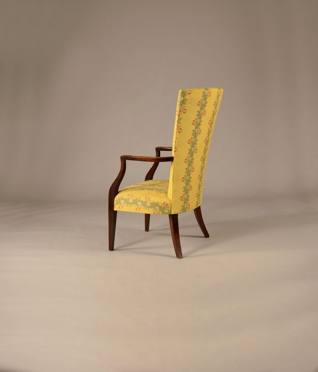 Mahogany Lolling Chair attributed to Lemuel Churchill 3