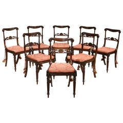 Set of Eight Anglo/Indian Chairs