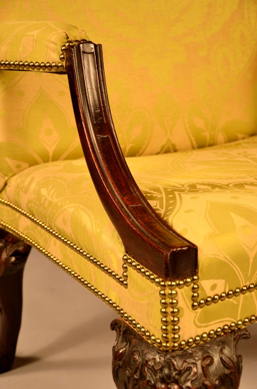 English Library Chair with Hairy Paw Feet 2