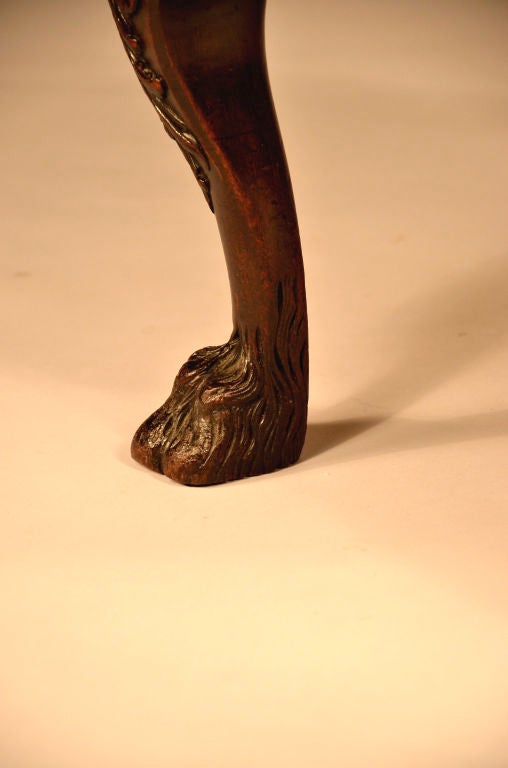 English Library Chair with Hairy Paw Feet 5