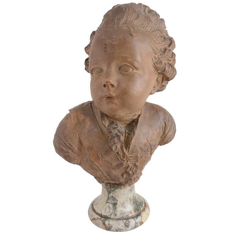 French Terracotta Bust of Le Comte D’Artois