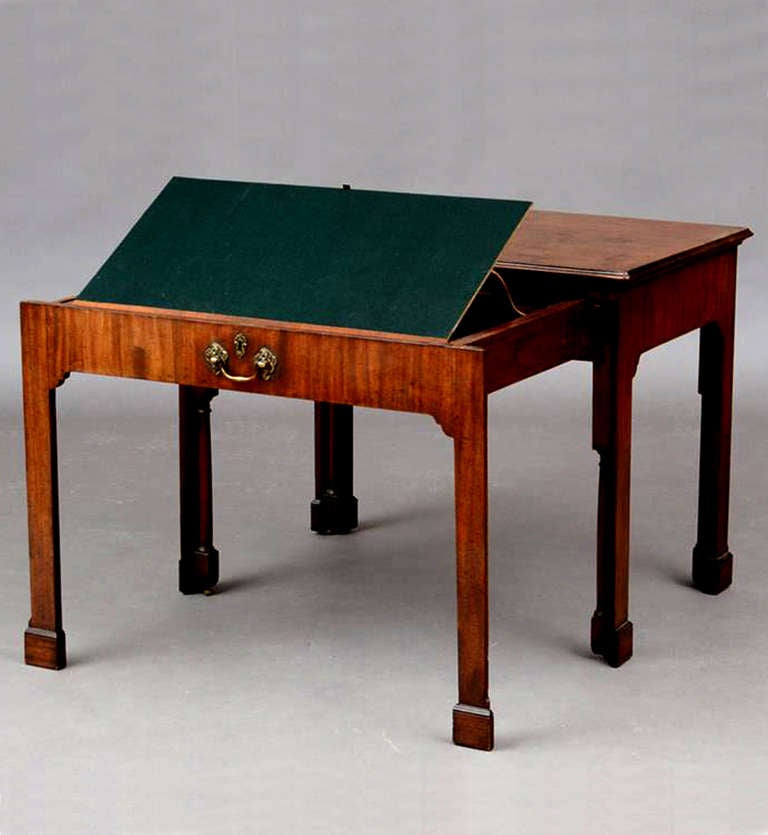British Superb Chippendale Architects Table