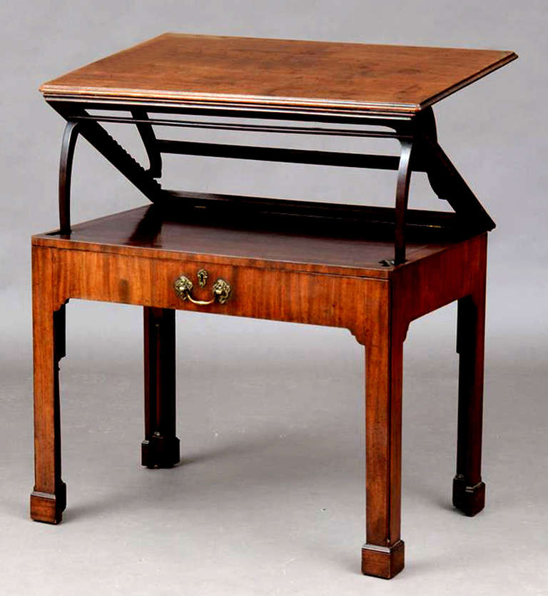 Superb Chippendale Architects Table In Excellent Condition In Wells, ME