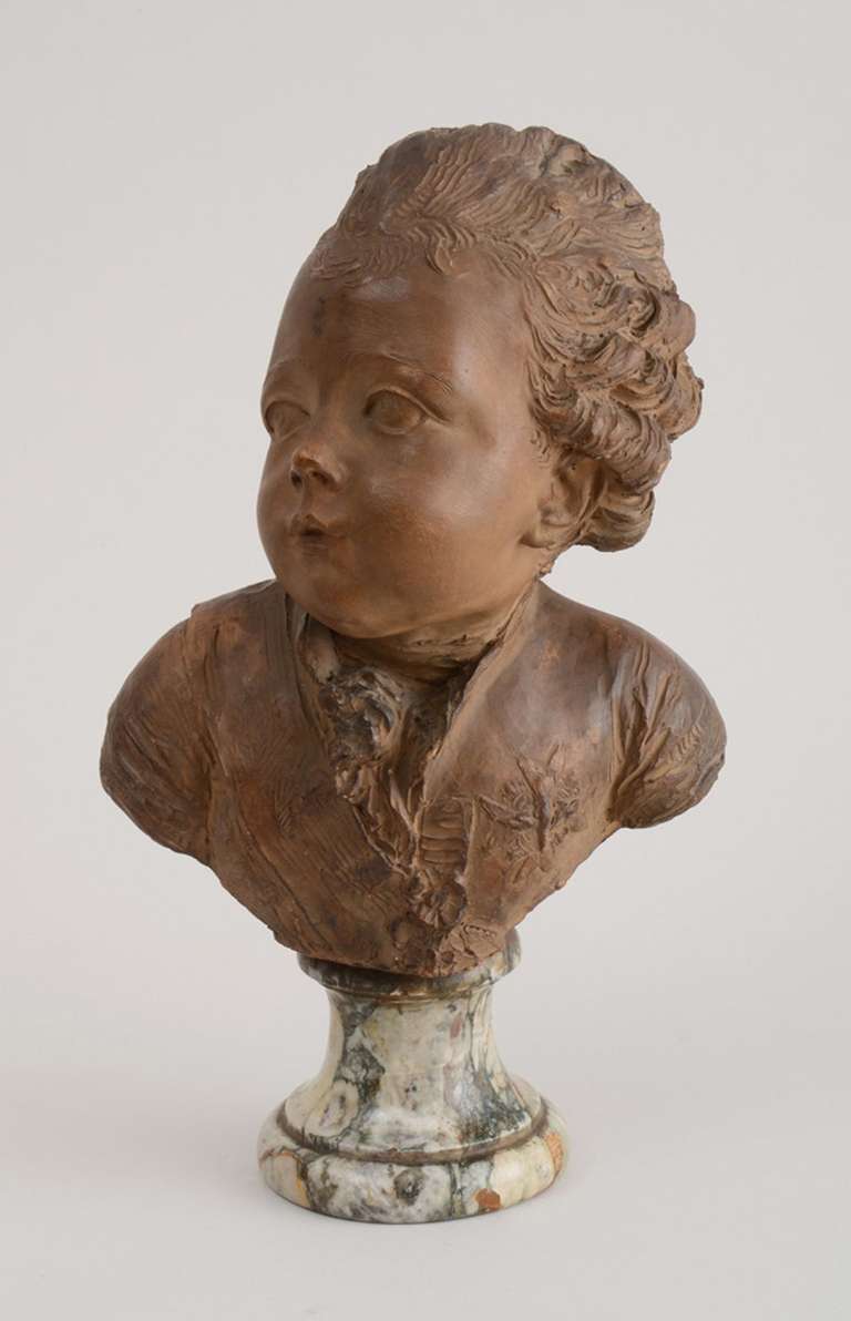 Rococo French Terracotta Bust of Le Comte D’Artois