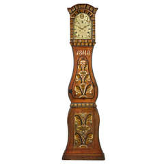 Scandinavian Painted Tall Clock, Dated 1848