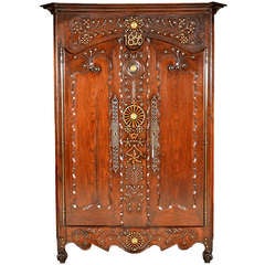 Antique Bold French Brittany Armoire