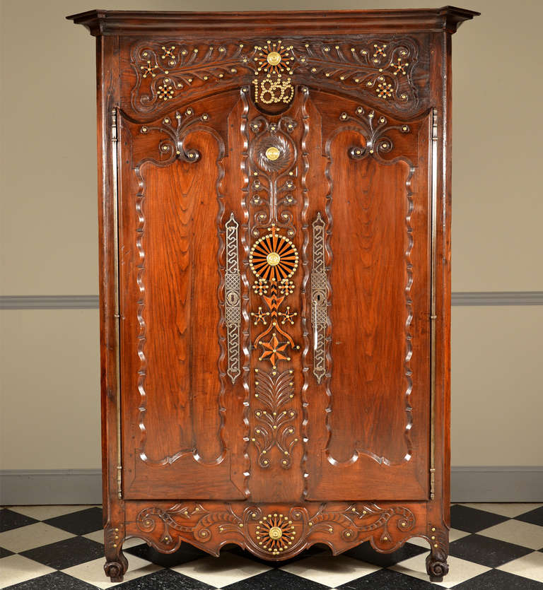 Bold French Brittany Armoire
