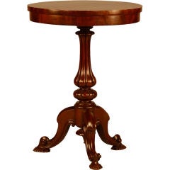 Round Mahogany Candle Stand