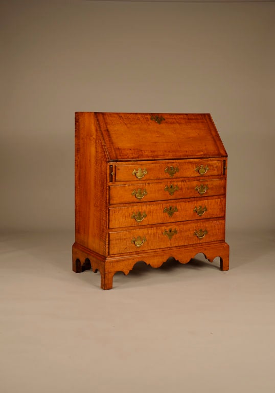 18th Century and Earlier Tiger Maple Desk