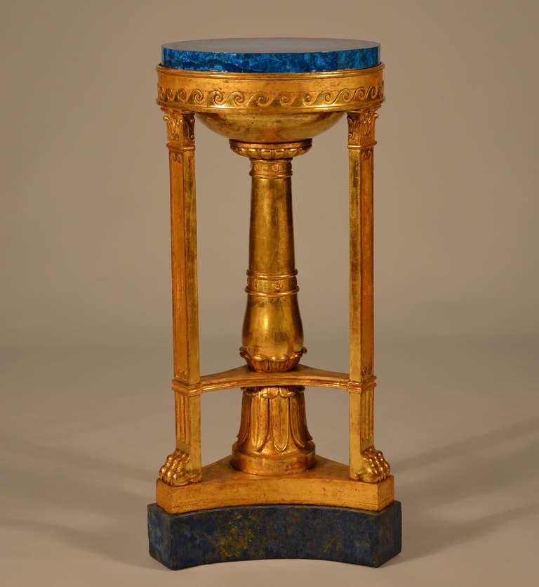 English Neoclassical Giltwood Pedestal